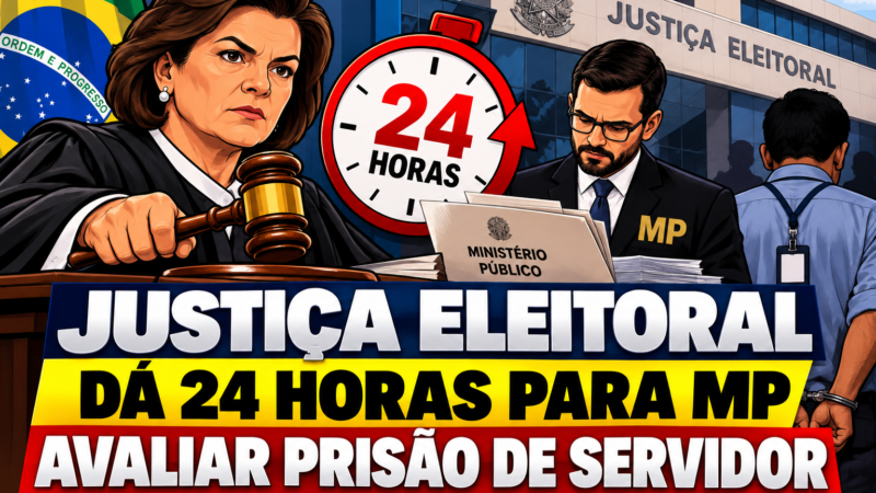 Justiça Eleitoral dá 24 horas para MP avaliar prisão de servidor