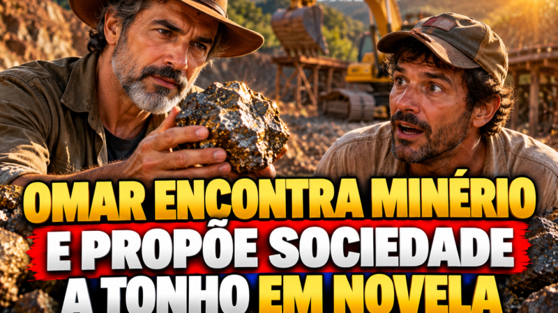 Omar encontra minério e propõe sociedade a Tonho em novela