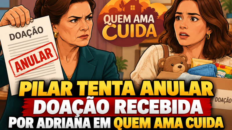 Pilar tenta anular doação recebida por Adriana em Quem Ama Cuida