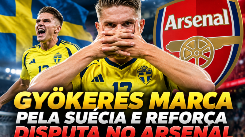 Gyökeres marca pela Suécia e reforça disputa no Arsenal