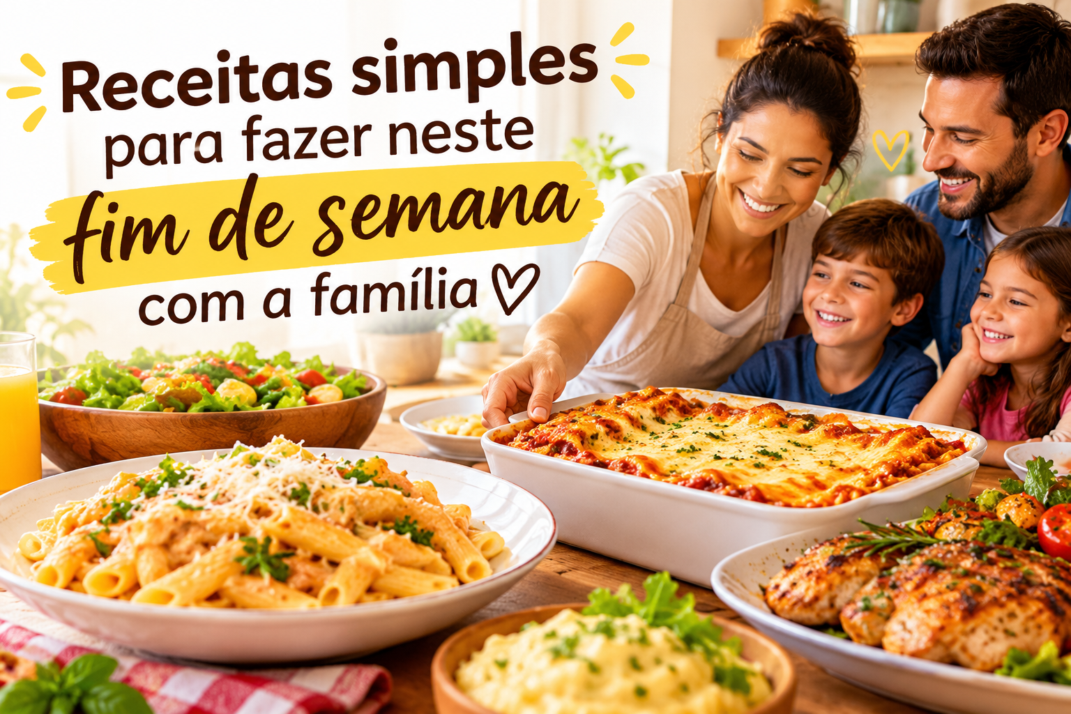 Receitas simples para fazer neste fim de semana com a família